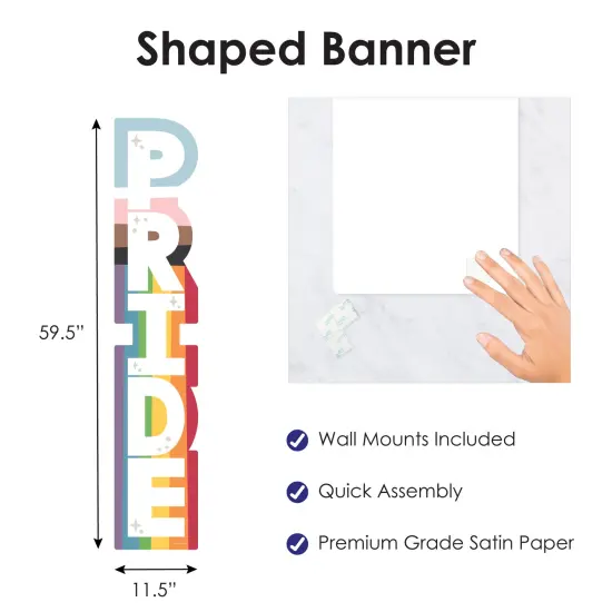 Big Dot of Happiness So Many Ways to Be Human - Pride Party Vertical Decoration - Shaped Banner {4}