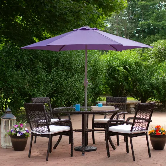 Northlight 7.5ft Outdoor Patio Market Umbrella with Hand Crank, Purple {3}