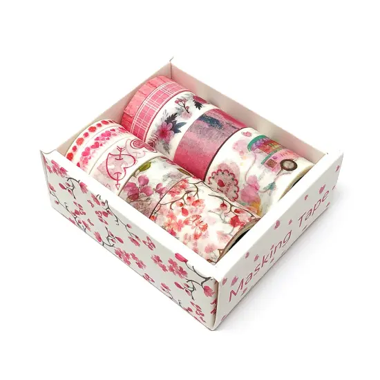 Wrapables Decorative Washi Tape Box Set (10 Rolls) Romantic Pink {2}