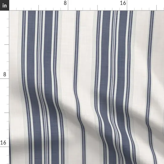 Various Fabrics by the Yard or Fat Quarter Ticking Stripe Elegant Neutral Traditional Medium Scale Custom Printed Fabric by Spoonflower {2}