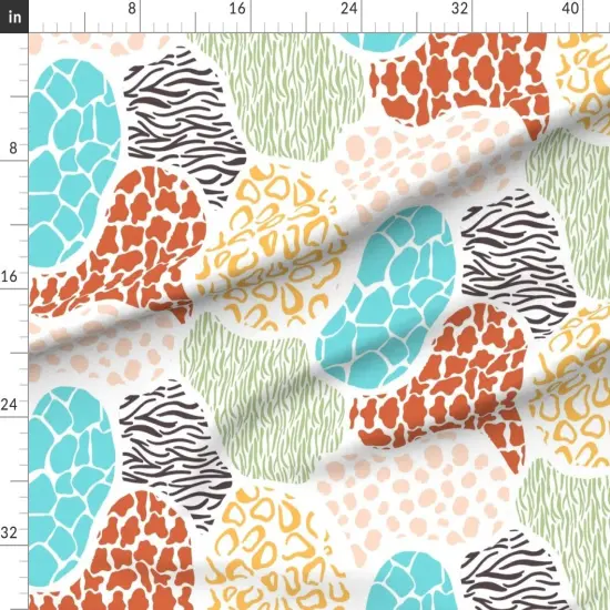 Various Fabrics by the Yard or Fat Quarter Abstract Jungle Animal Nature Zebra Leopard Cow Kitsch Custom Printed Fabric by Spoonflower {1}