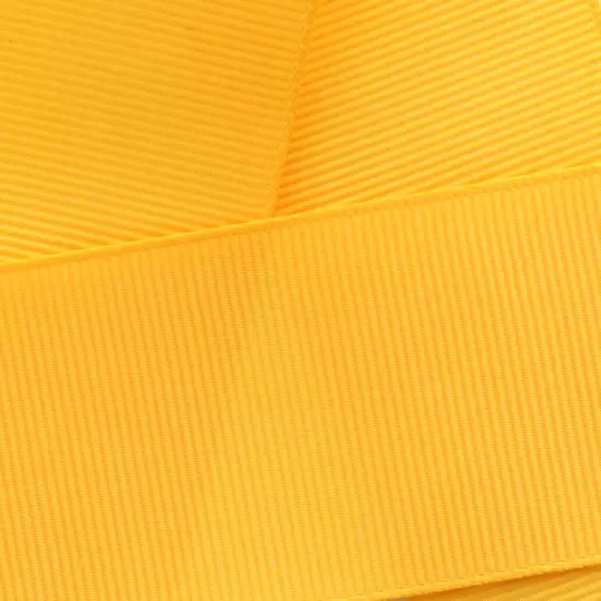 3/8" Grosgrain Ribbon Solid 660 Yellow Gold 50 Yard {1}