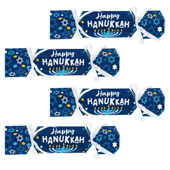 Big Dot of Happiness Hanukkah Menorah - No Snap Chanukah Holiday Party Table Favors - DIY Cracker Boxes - Set of 12 {1}