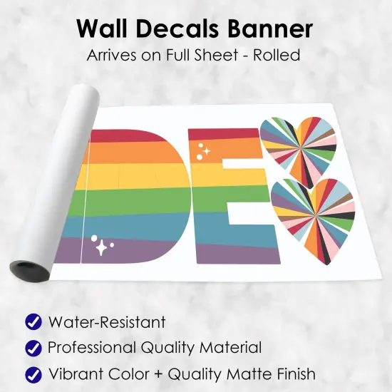Big Dot of Happiness So Many Ways to Be Human - Peel and Stick Pride Party Standard Banner Wall Decals - Pride {7}