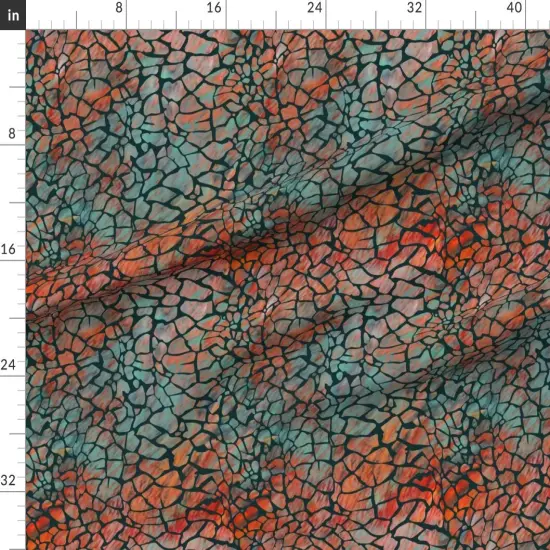 Various Fabrics by the Yard or Fat Quarter Animal Print Crocodile Alligator Whimsical Green Teal Red Orange Swamp Chic Custom Printed Fabric by Spoonflower {1}