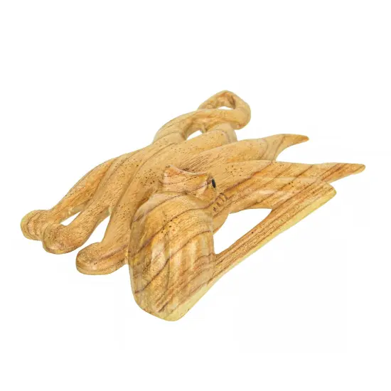 8 Inch Wood Octopus Hand Carved Nautical Sculpture Sea Life Home Decor Ocean Art {4}