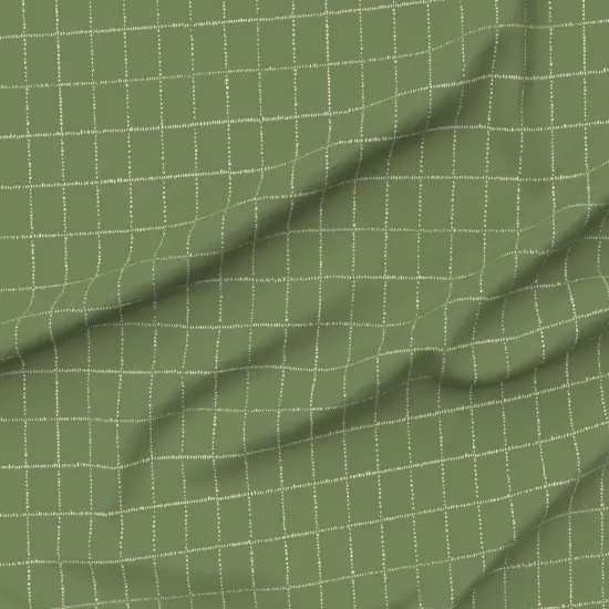 Various Fabrics by the Yard or Fat Quarter Avocado Green Windowpane Plaid Weathered Grid Squares Minimal Custom Printed Fabric by Spoonflower {6}