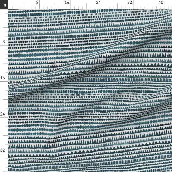 Various Fabrics by the Yard or Fat Quarter Abstract Shapes Monochromatic Blue Geometric Armadillo Stripes Custom Printed Fabric by Spoonflower {1}