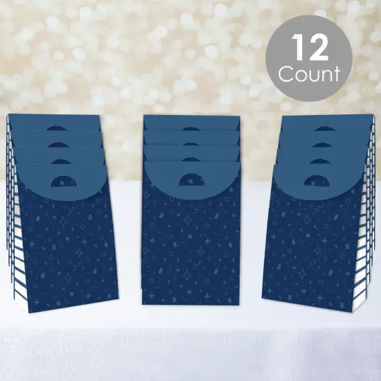 Big Dot of Happiness Navy Confetti Stars - Simple Gift Favor Bags - Party Goodie Boxes - Set of 12 {3}