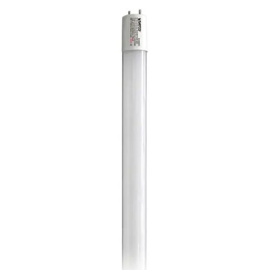 Satco 9W 2Ft T8 LED Tube 3500K 1100LM G13 Base Ballast Bypass Neutral White {1}