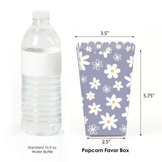 Big Dot of Happiness Purple Daisy Flowers - Floral Party Favor Popcorn Treat Boxes - Set of 12 {3}