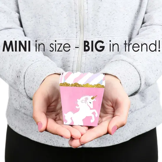 Big Dot of Happiness Rainbow Unicorn - Party Mini Favor Boxes - Magical Unicorn Baby Shower or Birthday Party Treat Candy Boxes - Set of 12 {6}