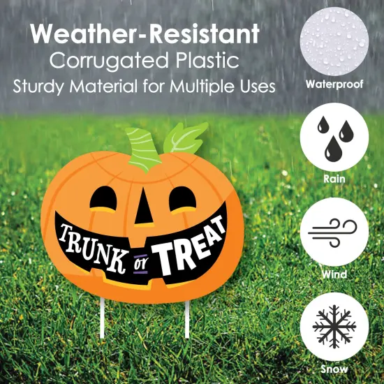 Big Dot of Happiness Trunk or Treat - Yard Sign and Outdoor Lawn Decorations - Halloween Car Parade Party Yard Signs - Set of 8 {4}