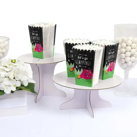 Big Dot of Happiness Let's Go Glamping - Camp Glamp Party or Birthday Party Favor Popcorn Treat Boxes - Set of 12 {4}