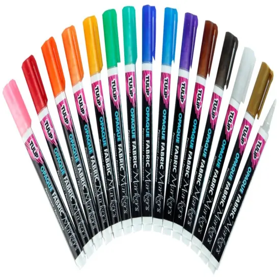 Tulip Opaque Fabric Markers 15/Pkg-Assorted {2}