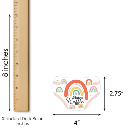 Big Dot of Happiness Hello Rainbow - Diaper Shaped Raffle Ticket Inserts - Boho Baby Shower Activities - Diaper Raffle Game - Set of 24 {4}