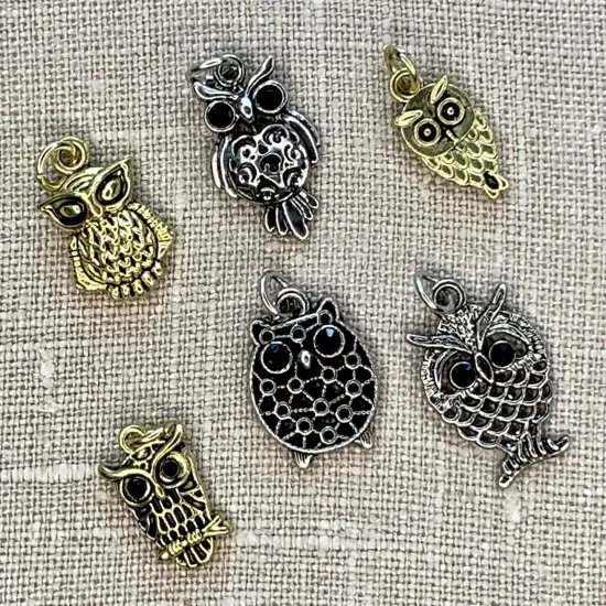 Jewelry Made By Me Charms 6/Pkg-Owls {2}