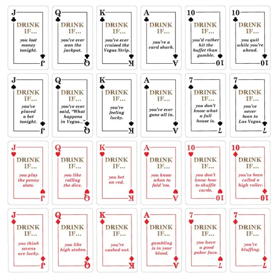 Big Dot of Happiness Drink If Game - Las Vegas - Casino Party Game - 24 Count {3}