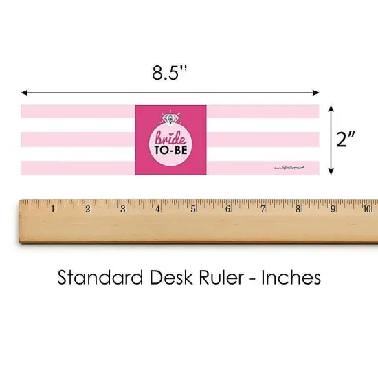 Big Dot of Happiness Bride-To-Be - Bridal Shower or Classy Bachelorette Party Water Bottle Sticker Labels - Set of 20 {6}