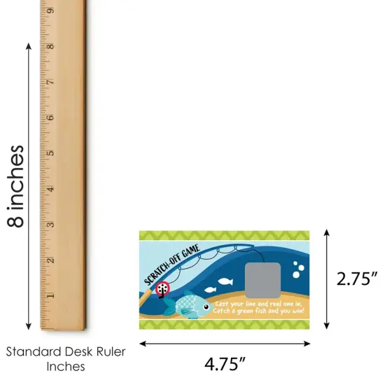 Big Dot of Happiness Let's Go Fishing - Fish Themed Birthday Party or Baby Shower Game Scratch Off Cards - 22 Count {7}