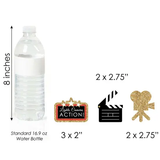 Big Dot of Happiness Red Carpet - DIY Shaped Movie Night Party Cut-Outs - 24 Count {4}