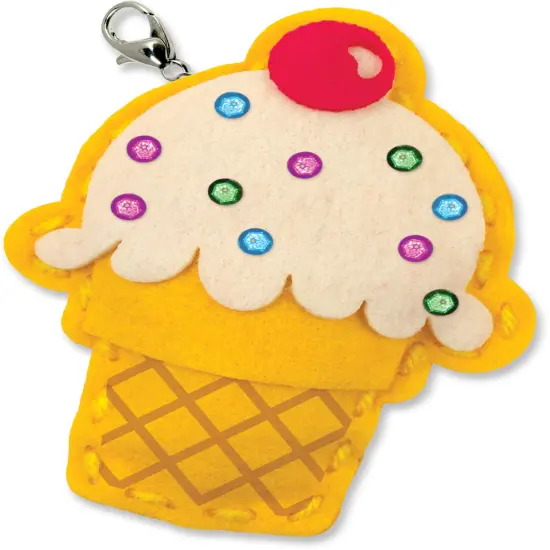Colorbok Sew Cute! Felt Backpack Clip Kit-Ice Cream {5}