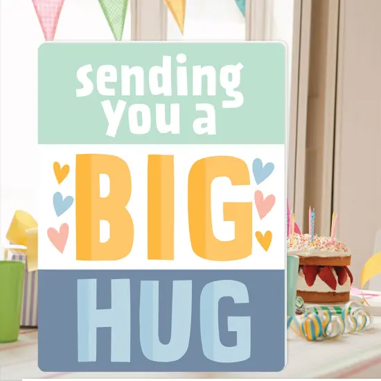 Big Dot of Happiness Sending You a Big Hug - Encouragement Thinking of you Giant Greeting Card - Big Shaped Jumborific Card - 16.5 x 22 inches {3}