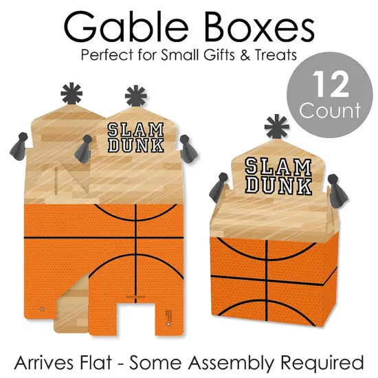 Big Dot of Happiness Nothin' but Net - Basketball - Treat Box Party Favors - Baby Shower or Birthday Party Goodie Gable Boxes - Set of 12 {7}