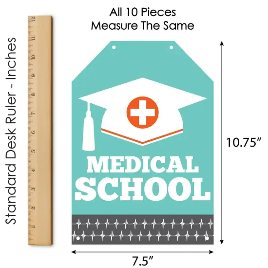Big Dot of Happiness Medical School Grad - Hanging Vertical Paper Door Banners - Doctor Graduation Party Wall Decoration Kit - Indoor Door Decor {7}