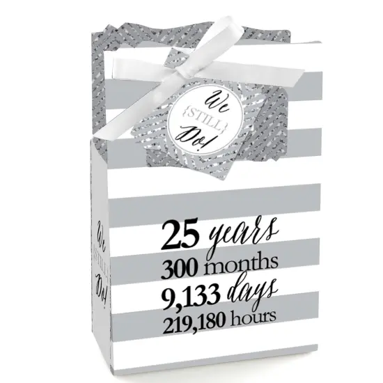 Big Dot of Happiness We Still Do - 25th Wedding Anniversary Party Favor Boxes - Set of 12 {1}