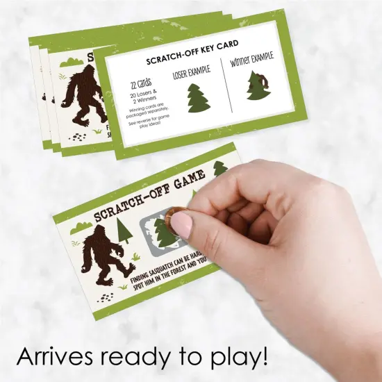 Big Dot of Happiness Sasquatch Crossing - Bigfoot Party or Birthday Party Game Scratch Off Cards - 22 Count {3}