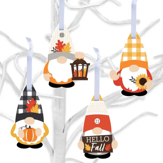 Big Dot of Happiness Fall Gnomes - Autumn Harvest Decorations - Tree Ornaments - Set of 12 {1}