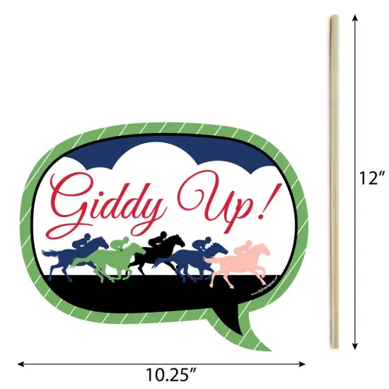 Big Dot of Happiness Funny Kentucky Horse Derby - Horse Race Party Photo Booth Props Kit - 10 Piece {4}