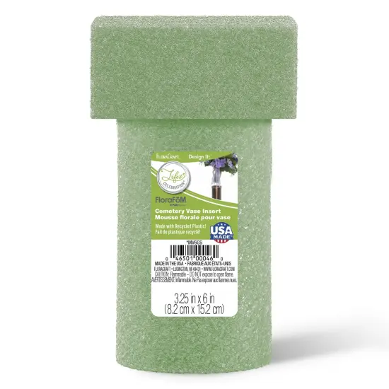FloraCraft FloraFoM Memorial Vase Insert-3.25"x6" {1}