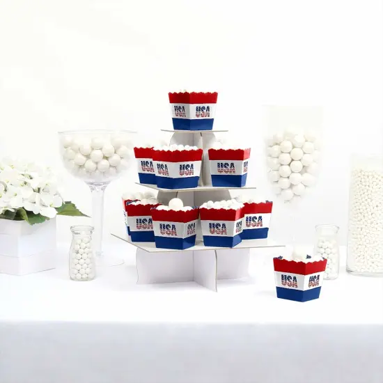 Big Dot of Happiness Stars & Stripes - Party Mini Favor Boxes - Memorial Day 4th of July & Labor Day USA Patriotic Party Treat Candy Boxes - Set of 12 {3}