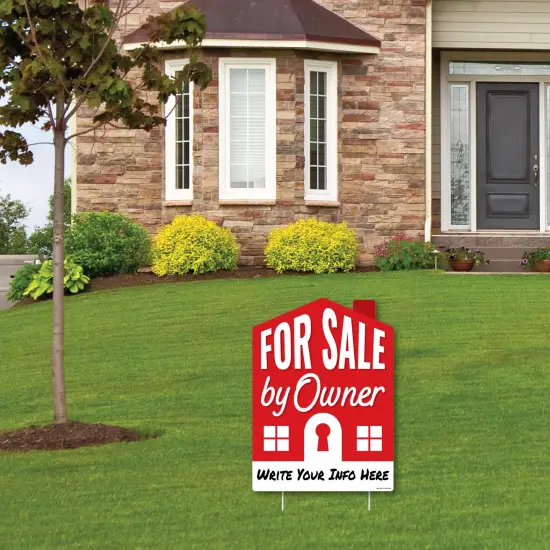 Big Dot of Happiness For Sale By Owner - Home Real Estate Welcome Yard Sign {6}