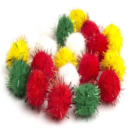 CousinDIY Pom-Poms 1" 20/Pkg-Christmas Darks {4}