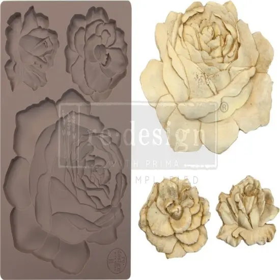Prima Marketing Re-Design Mould 5"X8"X8mm-Etruscan Rose {3}