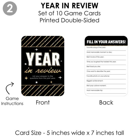 Big Dot of Happiness Hello New Year - 4 NYE Party Games - 10 Cards Each - Gamerific Bundle {7}