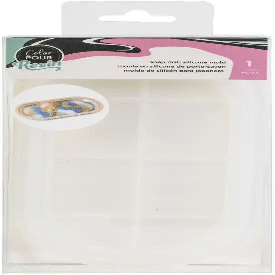 American Crafts Color Pour Resin Mold-Soap Dish {1}
