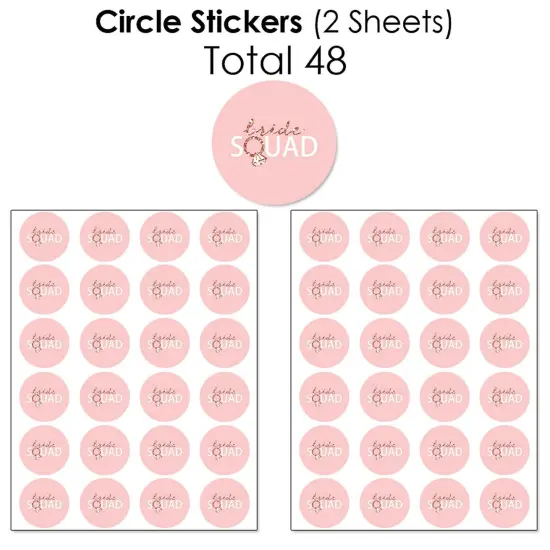 Big Dot of Happiness Bride Squad - Rose Gold Bridal Shower or Bachelorette Party Candy Favor Sticker Kit - 304 Pieces {7}