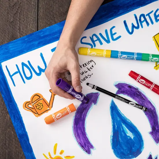 Crayola Project Quick Dry Paint Sticks 6/Pkg-Assorted Colors {6}