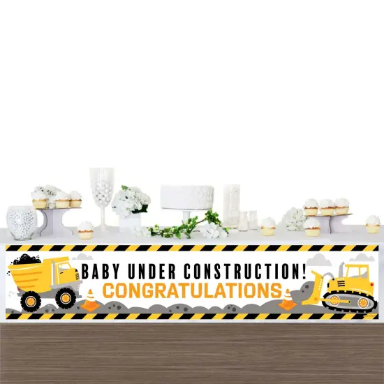 Big Dot of Happiness Dig It - Construction Party Zone - Baby Shower Decorations Party Banner {4}