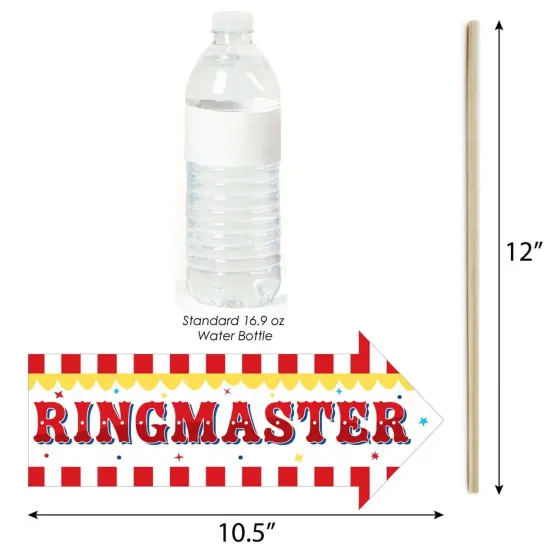 Big Dot of Happiness Funny Carnival - Step Right Up Circus - Carnival Themed Photo Booth Props Kit - 10 Piece {3}