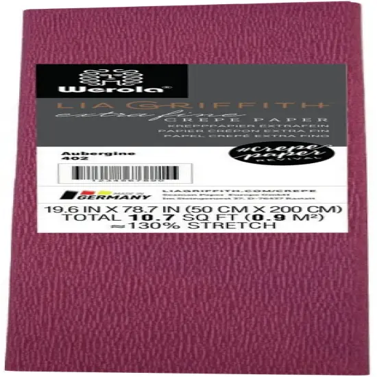 Lia Griffith Extra Fine Crepe Paper 19.6"X78.7"-Aubergine {1}
