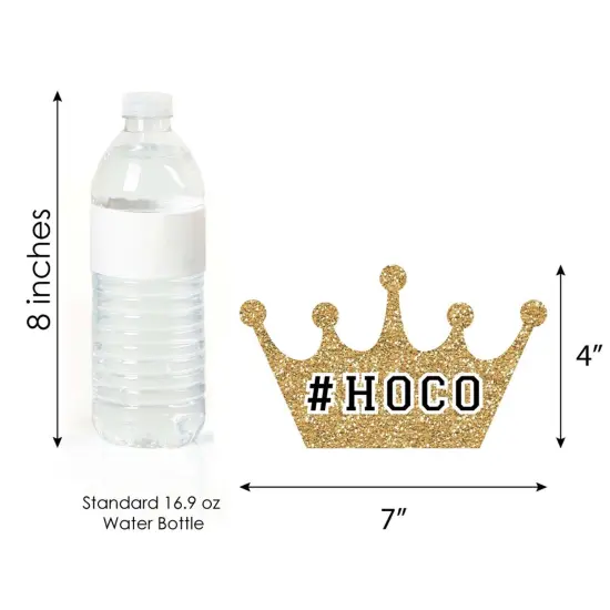 Big Dot of Happiness Hoco Dance - Crown Decorations DIY Homecoming Essentials - Set of 20 {6}