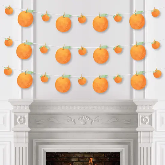 Big Dot of Happiness Little Clementine - Orange Citrus Baby Shower or Birthday Party DIY Decorations - Clothespin Garland Banner - 44 Pieces {4}