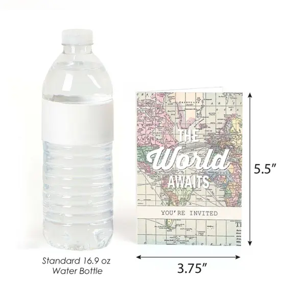 Big Dot of Happiness World Awaits - Travel Themed Party Fill In Invitations (8 count) {4}