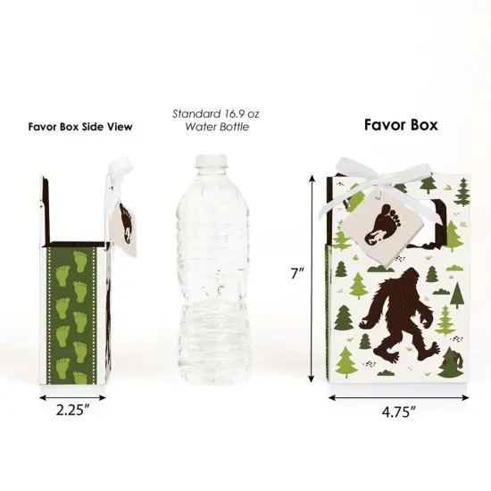 Big Dot of Happiness Sasquatch Crossing - Bigfoot Party or Birthday Party Favor Boxes - Set of 12 {3}