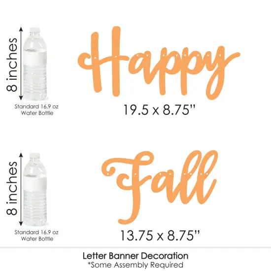 Big Dot of Happiness Fall Pumpkin - Halloween or Thanksgiving Party Letter Banner Decoration - 36 Banner Cutouts and Happy Fall Banner Letters {7}